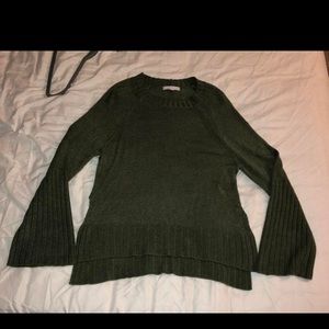 American Eagle Green Bell Sleeve Sweater